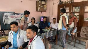 Azadi ka Amrit Mahotsav health camp at Sanichara Asthan, Aghoria Bazar